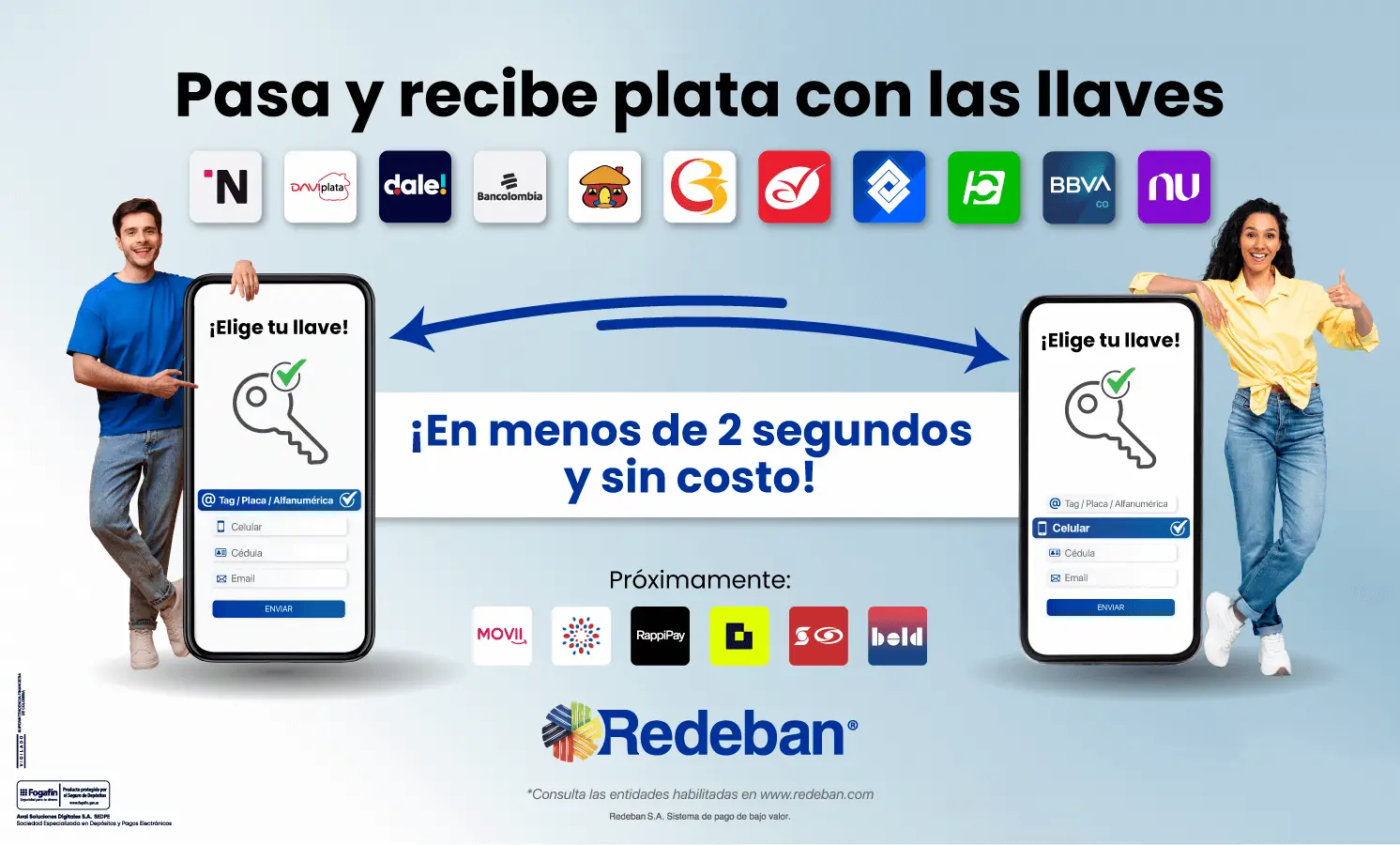 Piloto de transferencias entre personas con llaves