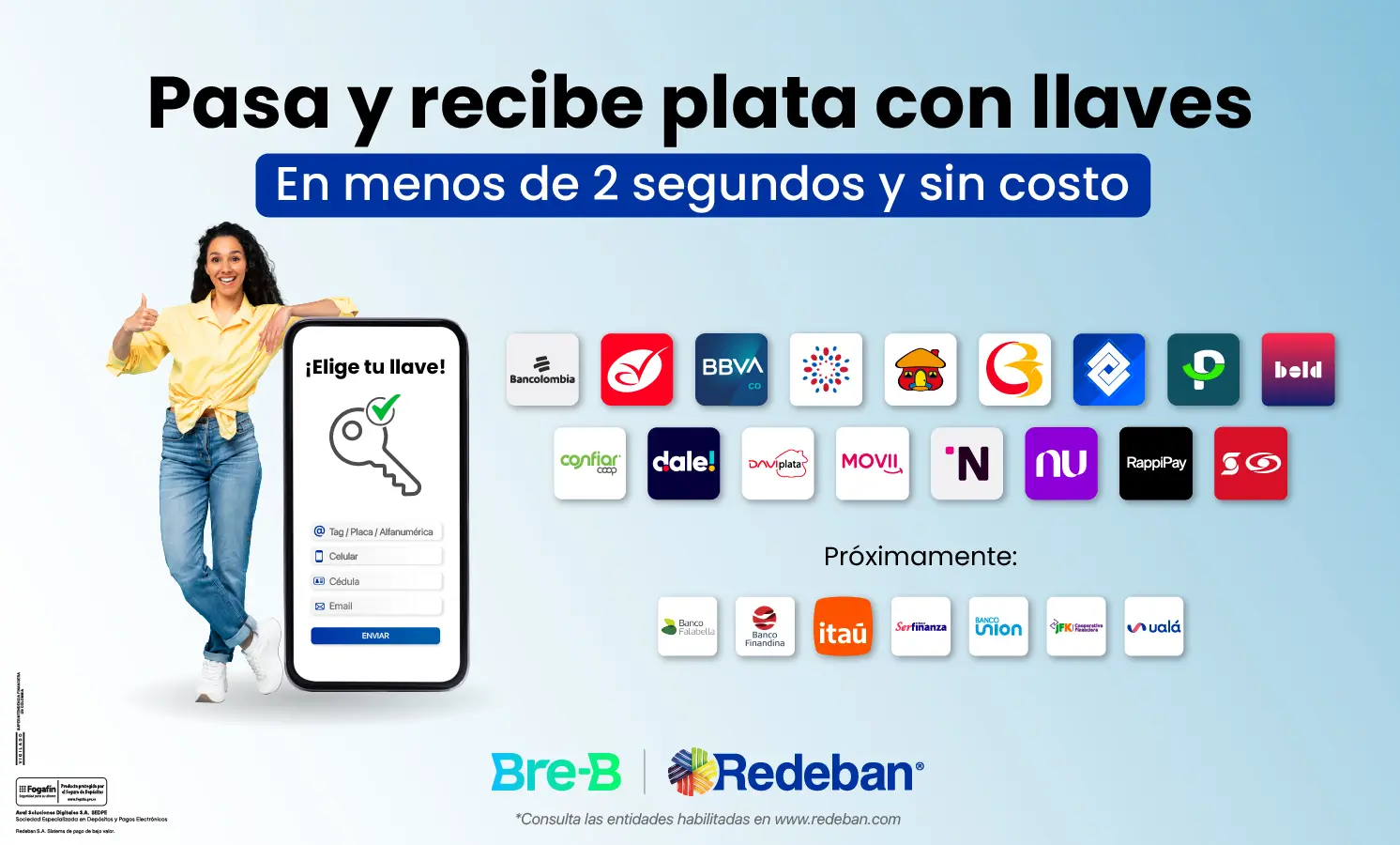  Piloto de transferencias con Llaves Redeban - Próximamente Bre-B